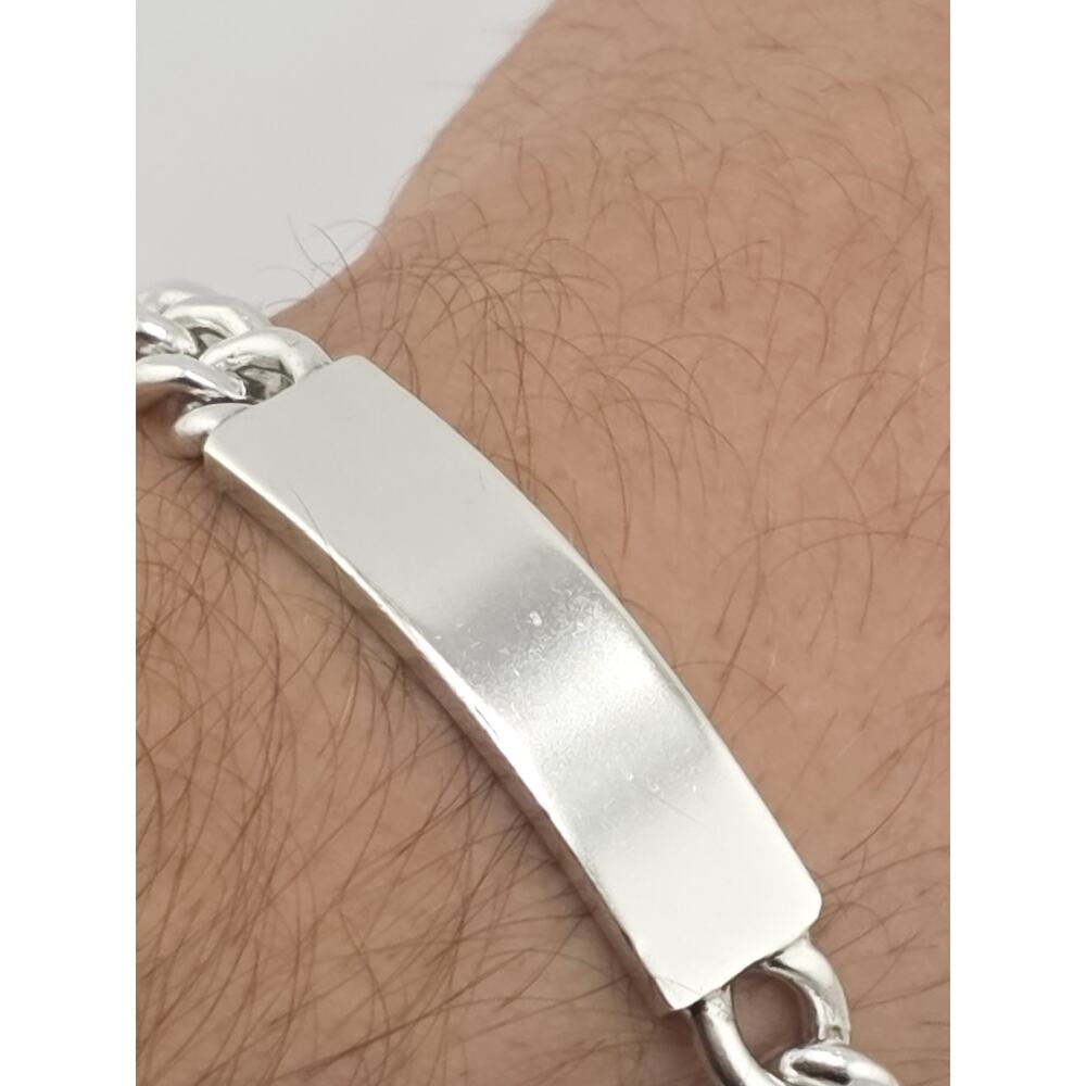 DOSKOW STERLING SILVER 925 ID LINK BRACELET 8" INCHES (33.6 Grams)